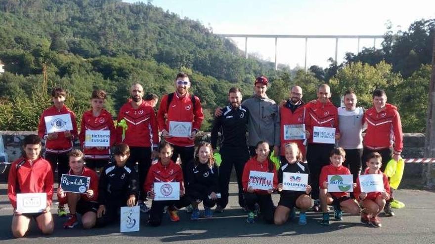 Formación estradense en la cita de Gundián.