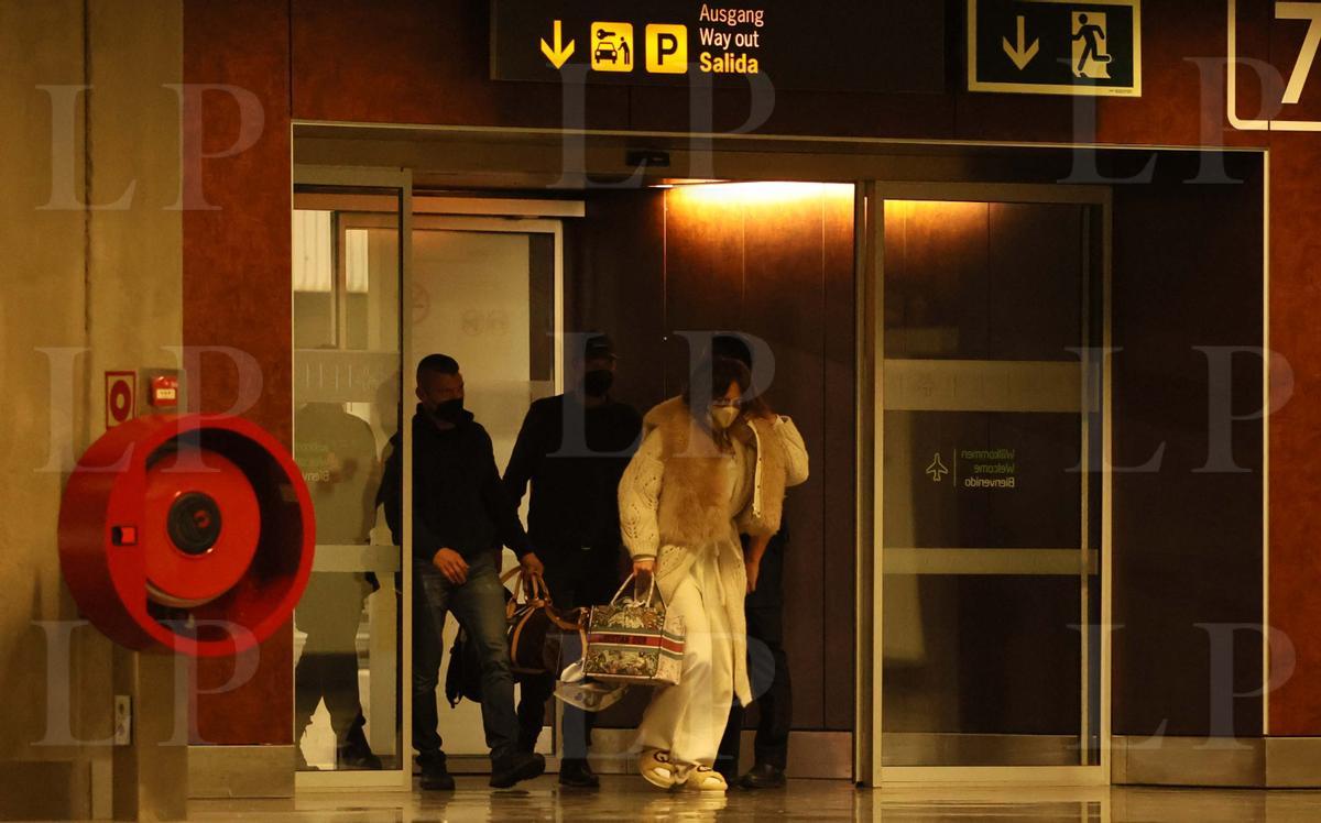 Jennifer López, en el aeropuerto de Gran Canaria