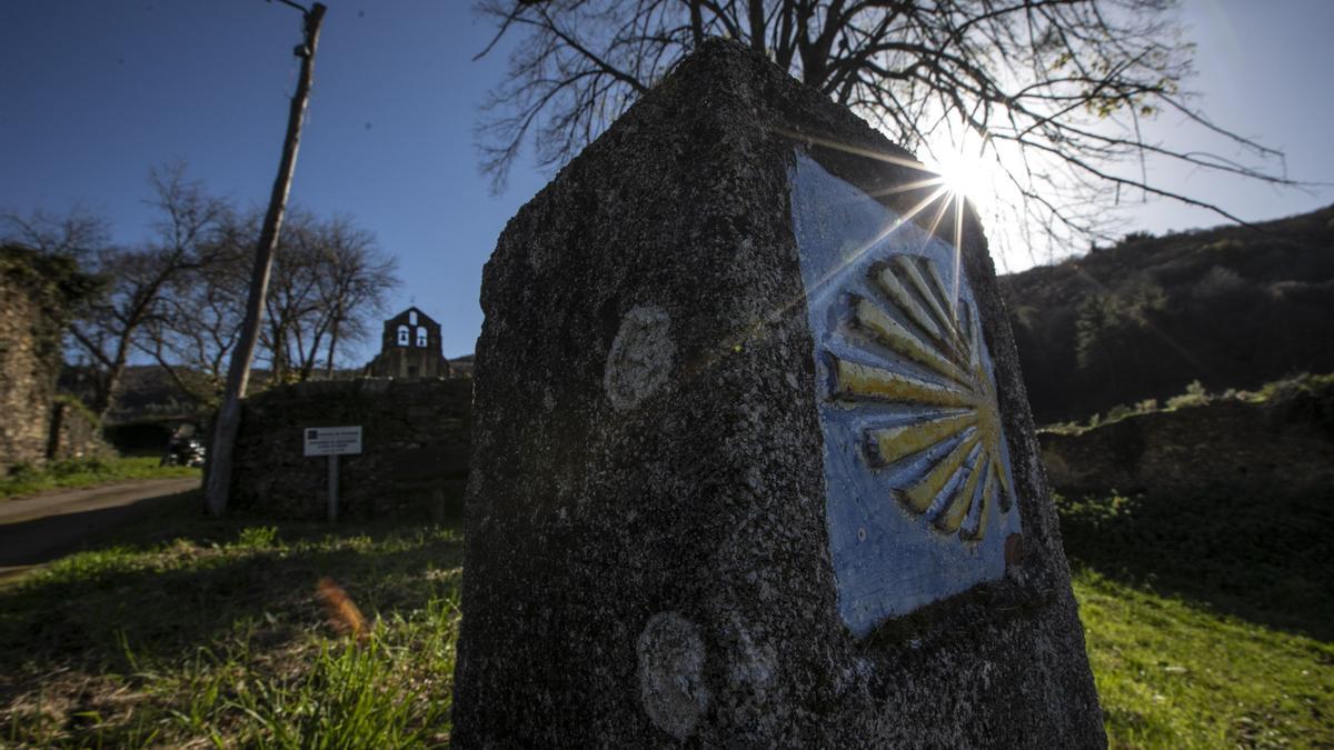 Señal del Camino de Santiago.