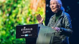 La primatóloga Jane Goodall durante las conferencias de la séptima edición de Starmus.