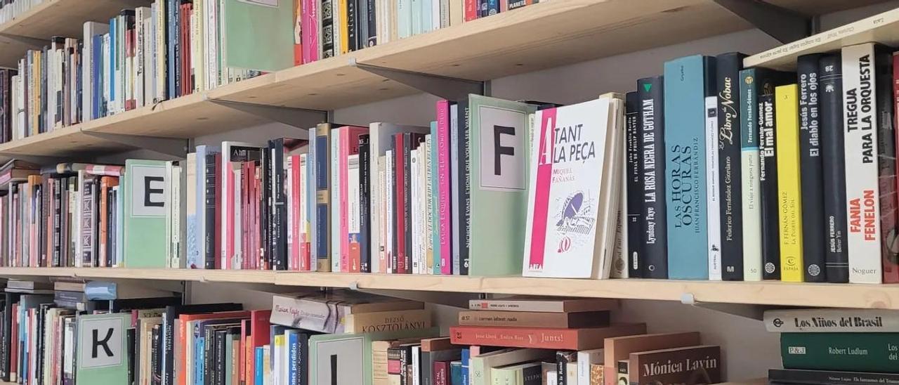 Lleixes plenes de llibres a la Taberna Librària de Figueres