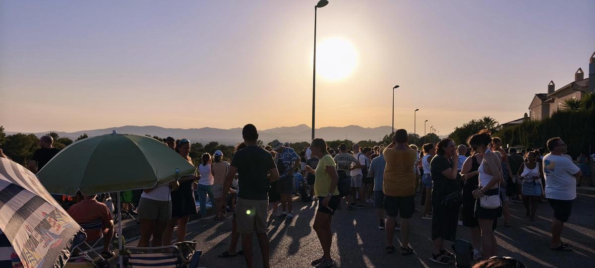 El eclipse desde Pòrtol.