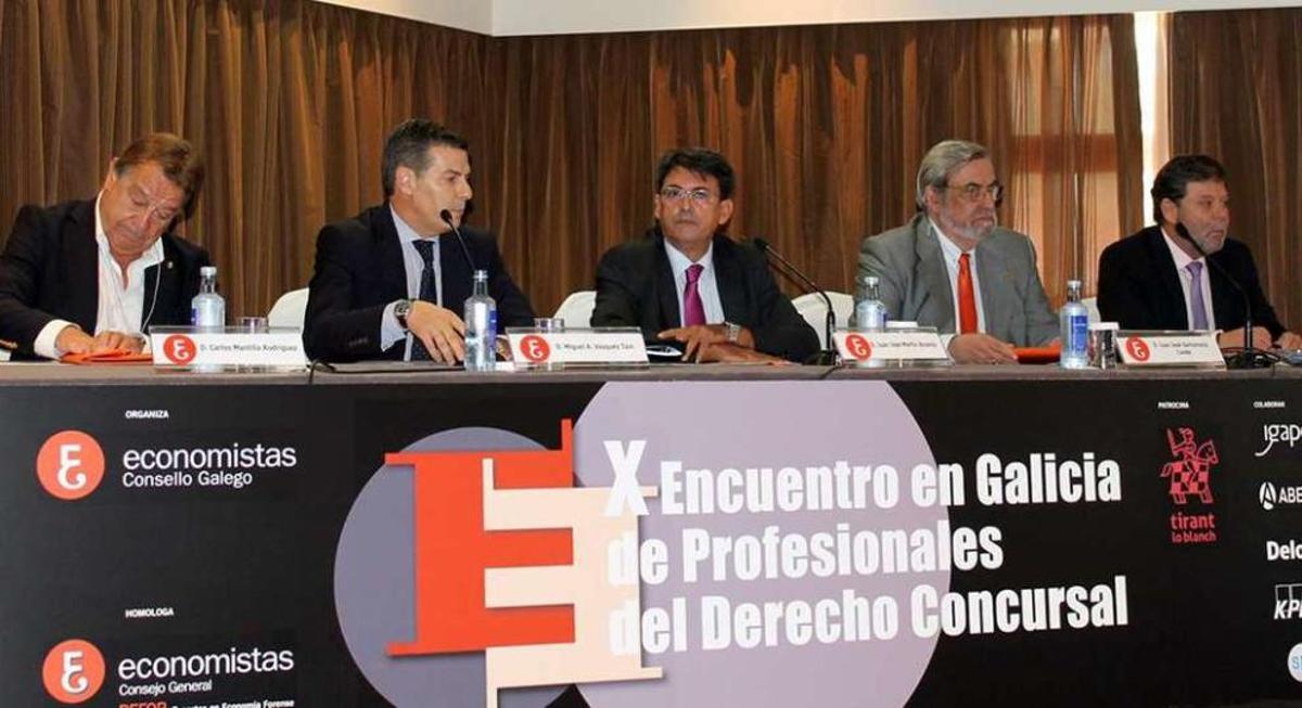 Un momento de las jornadas sobre Derecho Concursal, en A Toxa.