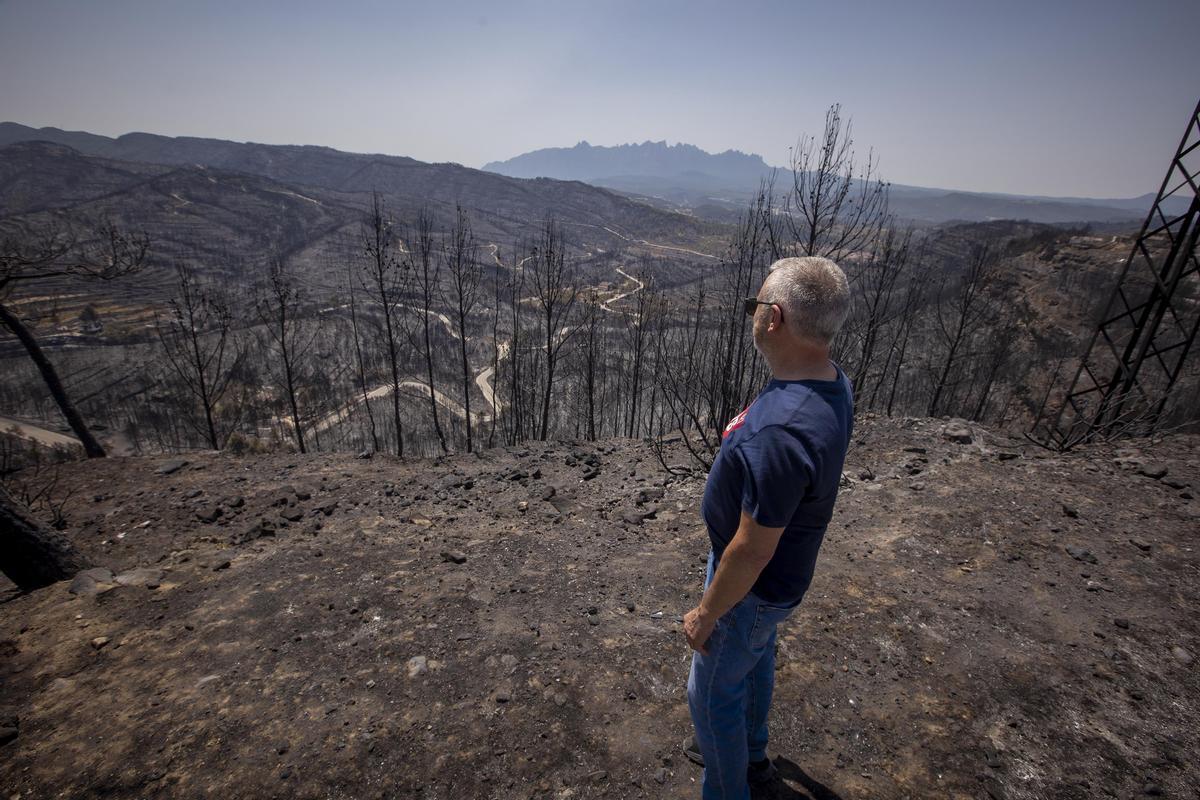  Urbanización River Park del Pont de Vilomara muy afectada por el incendio forestal que empezó el pasado domingo en el Pont de Vilomara (Bages).