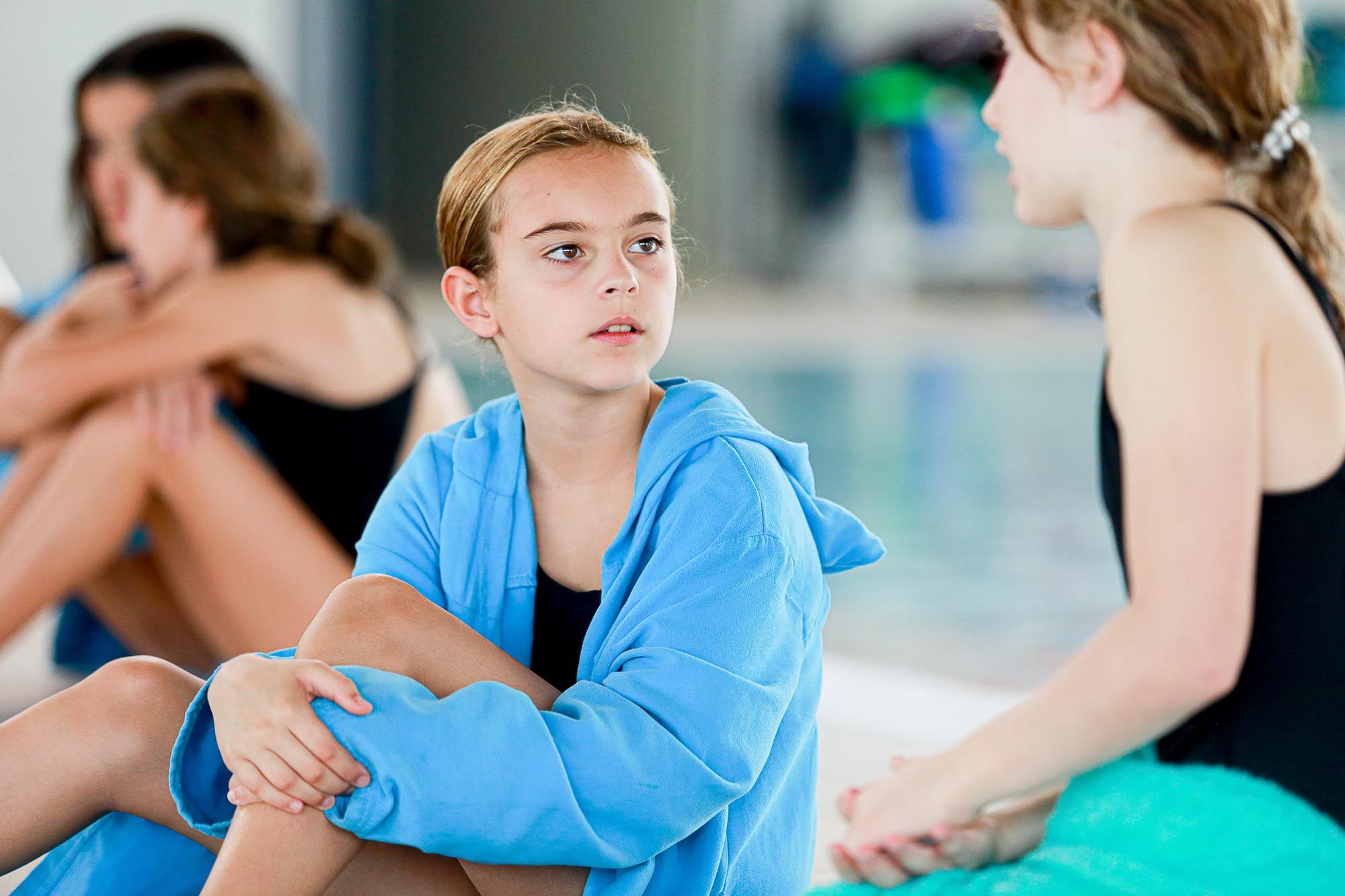 Natación artística en la piscina es Raspallar en Ibiza