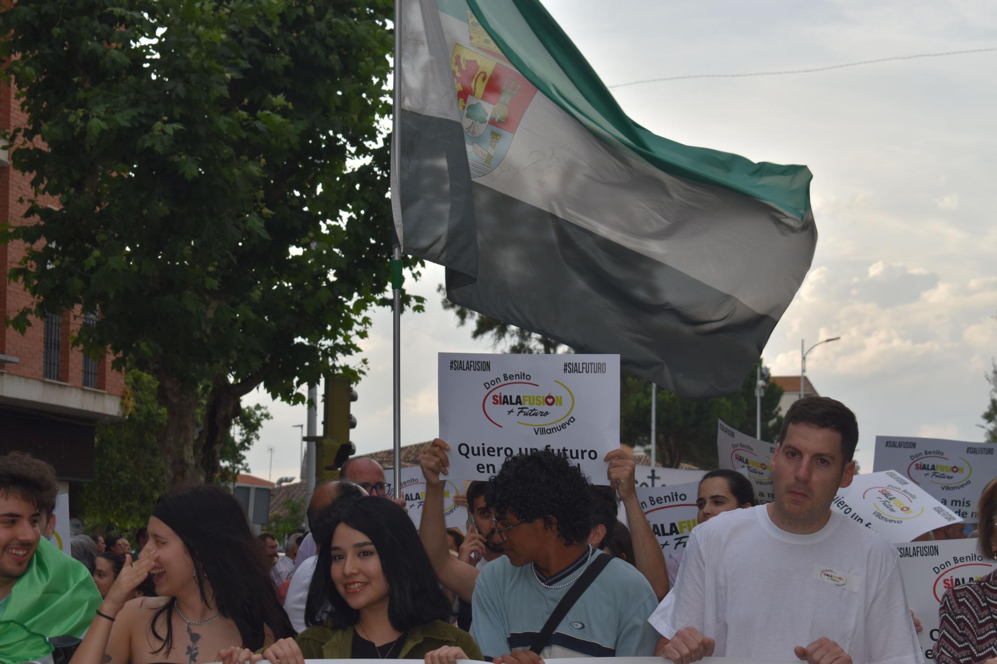 Manifestación en Don Benito por la fusión con Villanueva