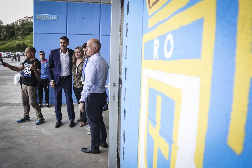 Presentación de Fernando Hierro como entrenador del Real Oviedo