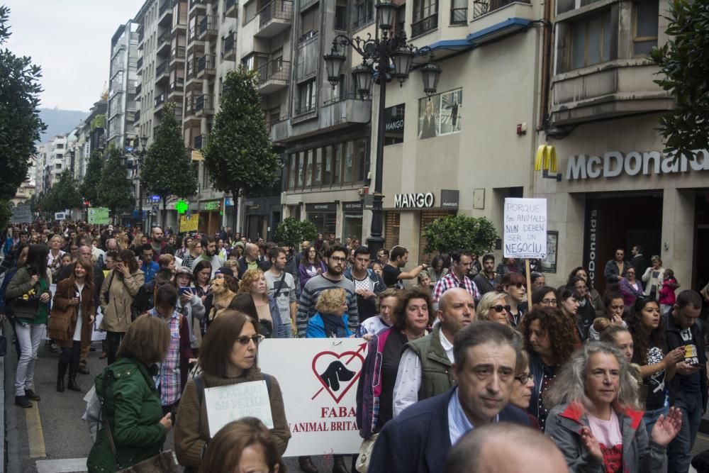 Manifestación por la situación de la perrera de Oviedo