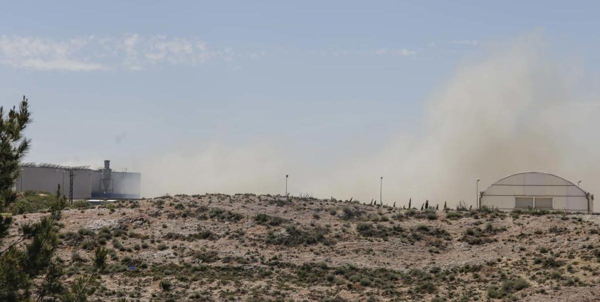 Incendio en la planta de residuos de Villena