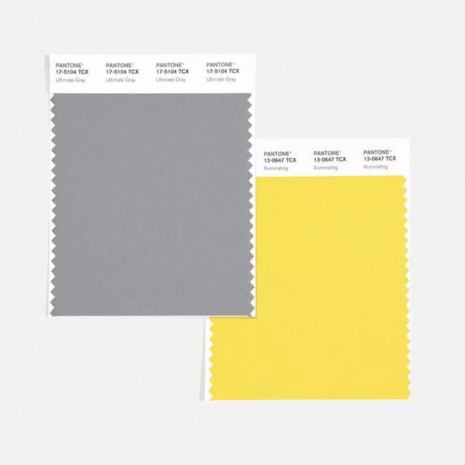 Los colores Pantone del 2021: Gris 'Ultimate Grey' y amarillo 'Yellow Illuminating'