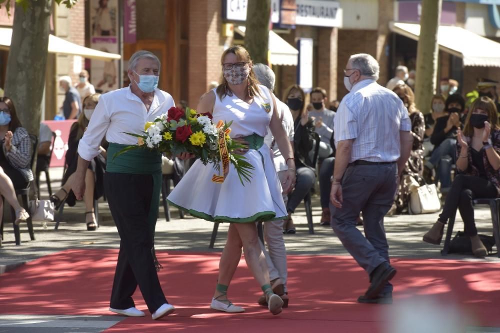 L'acte de la Diada 2020 a Manresa, en fotos