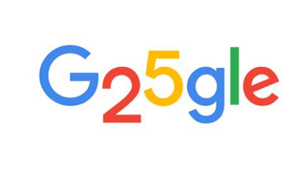 Doodle del 25º cumpleaños de Google.