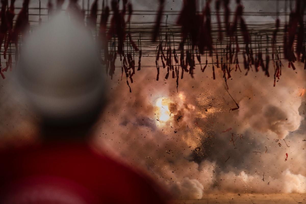 Mascletà del 3 de marzo a cargo de la pirotecnia Alto Palancia