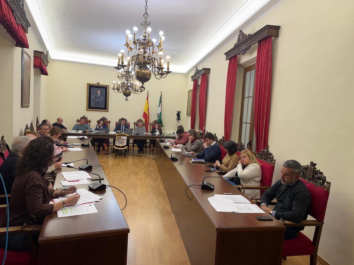 Pleno del mes de febrero celebrado en Priego este jueves.
