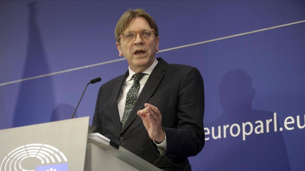 El líder de los liberales europeos (ALDE), Guy Verhofstadt.