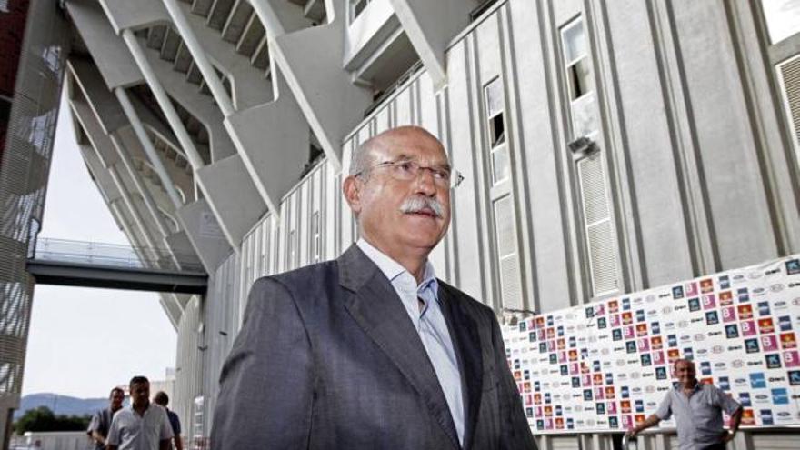 Llorenç Serra Ferrer, en el estadio de Son Moix.