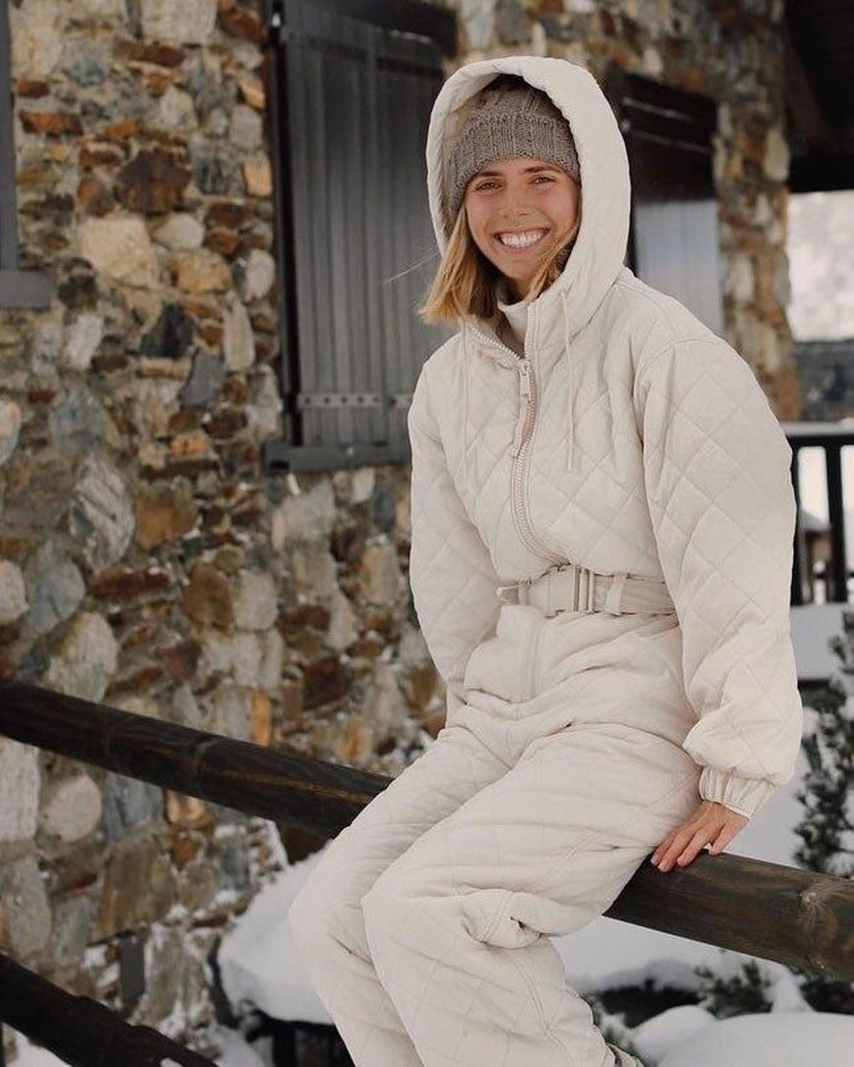 Lucía Bárcena en la nieve