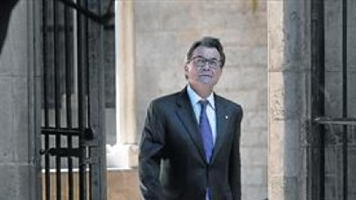 Artur Mas, ayer, tras una reunión del Ejecutivo catalán.