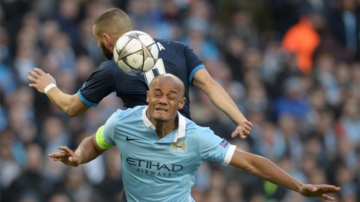 Kompany, en un lance del partido