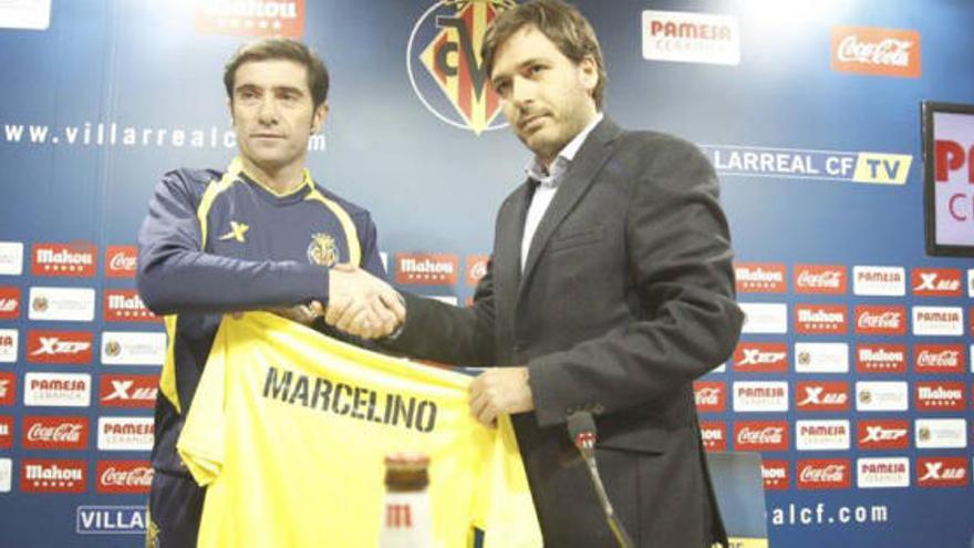 Roig Negueroles, con Marcelino cuando entrenaba al Villarreal Cf