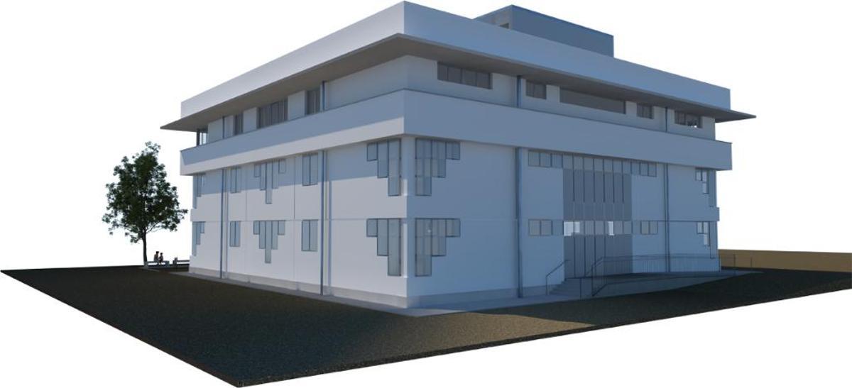 Recreación del aspecto del Casal Cívico y Comunitario de La Mina tras la reforma.