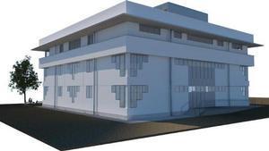 Recreación del aspecto del Casal Cívico y Comunitario de La Mina tras la reforma.