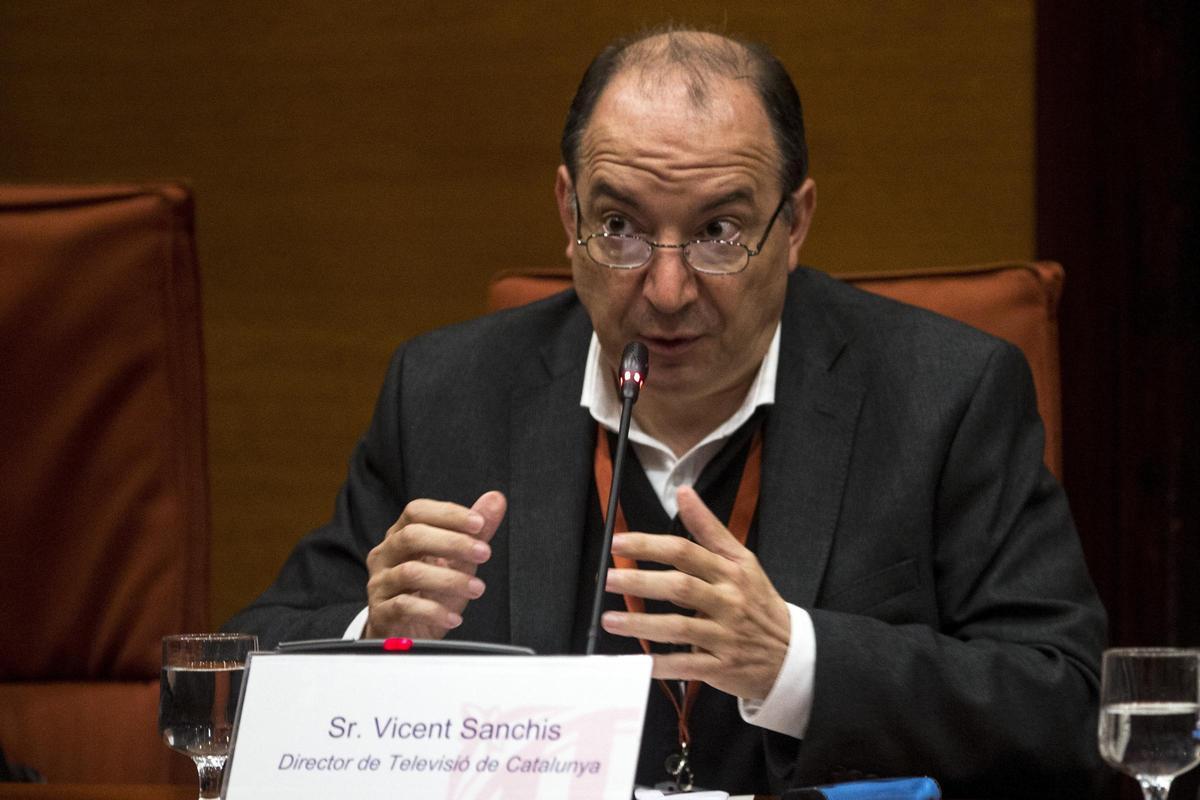 Vicent Sanchis, en el Parlament de Catalunya, en su etapa como director de TV3