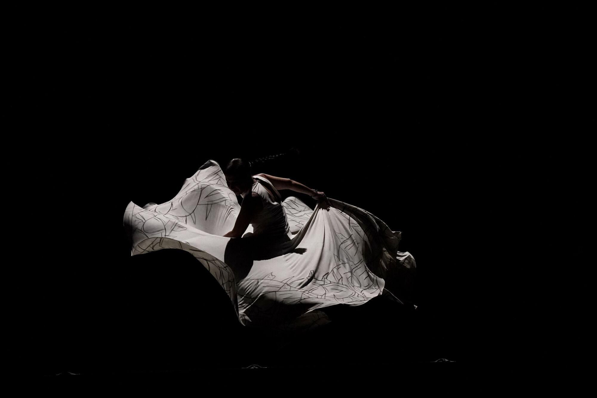 La bailaora gaditana, Sara Baras, durante su espectáculo “Sara Baras, a Paco de Lucía”, Vuela