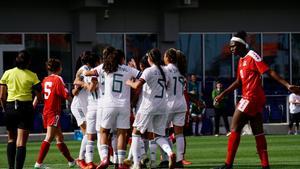 México celebrando uno de los tantos de la goleada