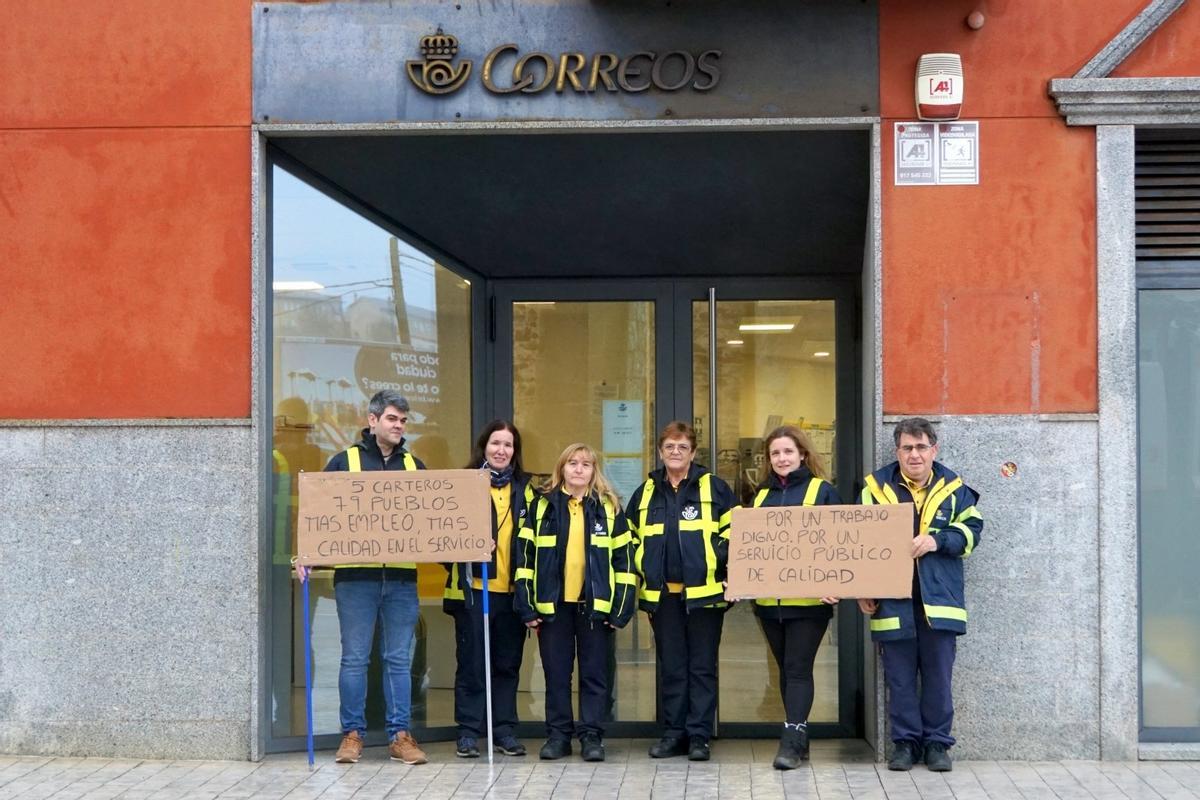 Concentración de carteros en Alcañices.