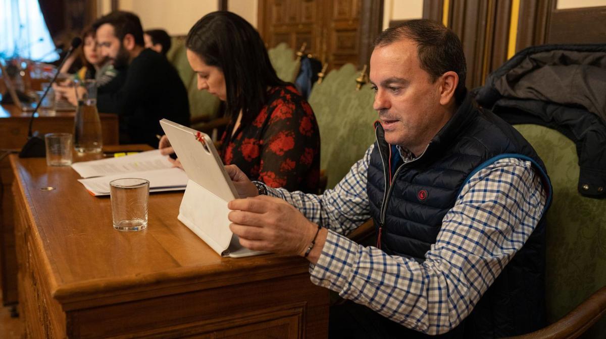 Francisco José Requejo durante un Pleno del Ayuntamiento. |