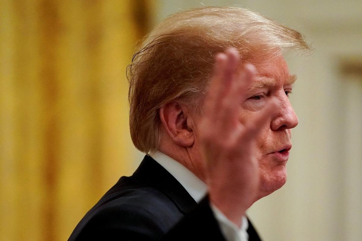 U S  President Donald Trump welcomes the 2018 College Football Playoff National Champion Clemson Tigers in the East Room of the White House in Washington  U S   January 14  2019       REUTERS Joshua Roberts