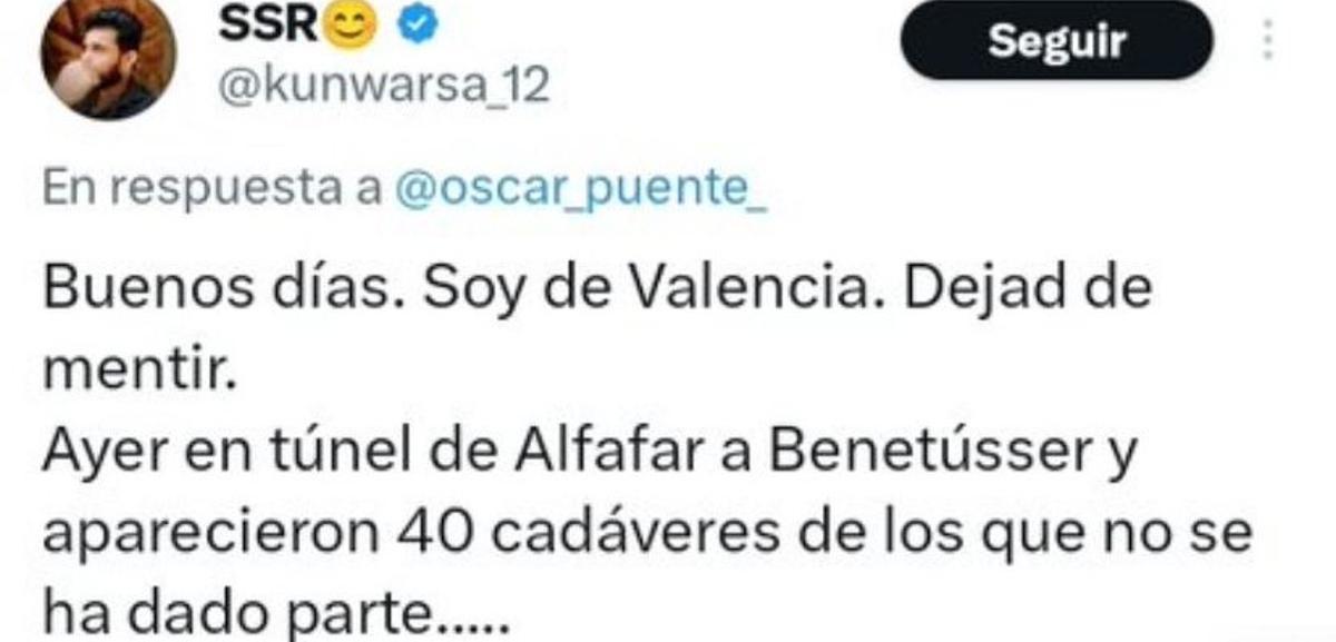 Uno de los bots indios, contestando al ministro Óscar Puente