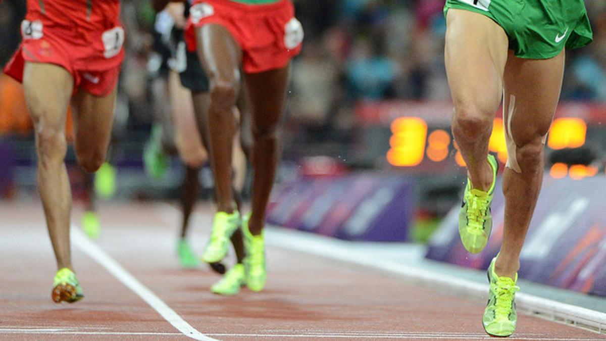 Prueba de atletismo en los Juegso Olímpicos de Londres 2012