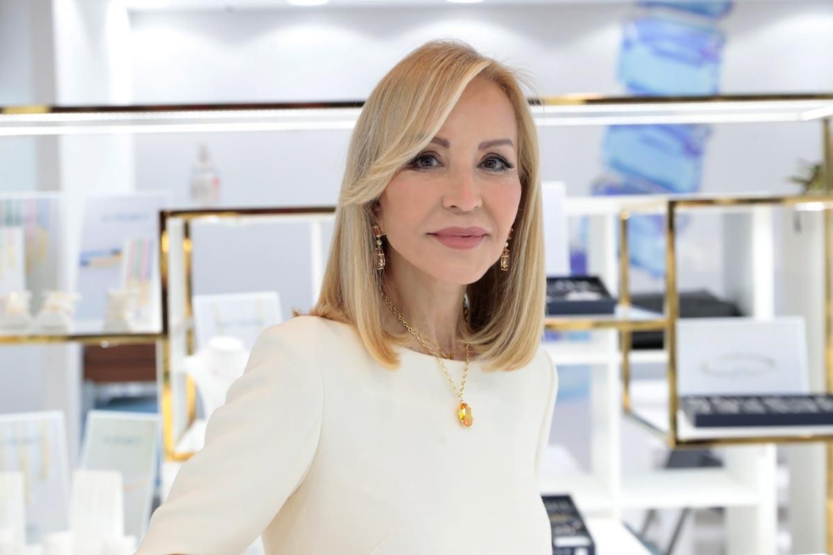 Carmen Lomana en la presentación de su nueva colección de joyas Luxenter by Carmen Lomana