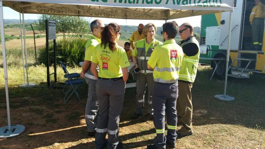 Unos 30 efectivos participan en un simulacro de incendio forestal en Posadas