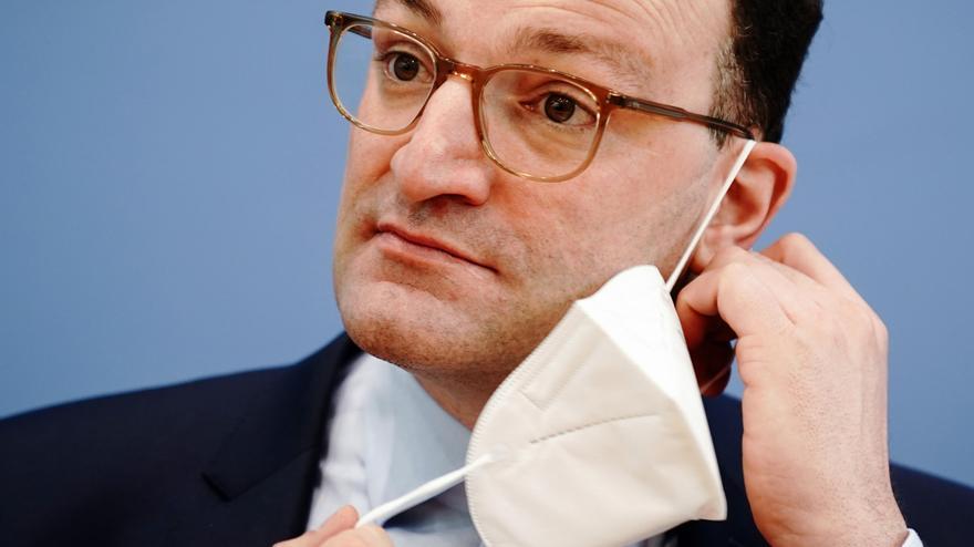 Bundesgesundheitsminister Jens Spahn bei einer Pressekonferenz in Berlin, März 2021.