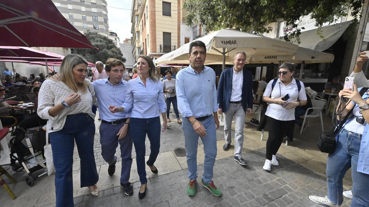 Carlos Mazón y Alberto Fabra, junto a José Luis Martínez-Almeida en un acto en Castellón