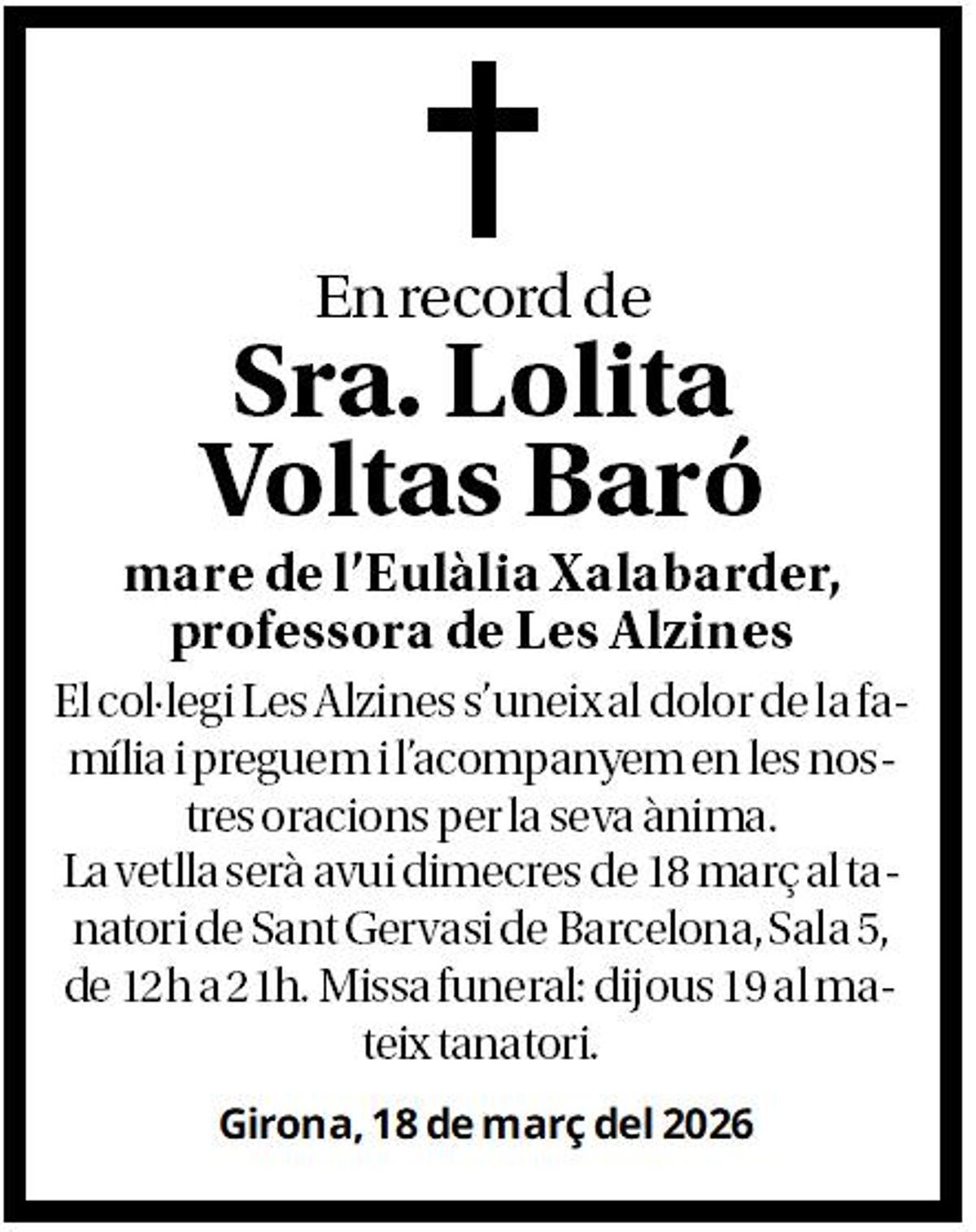 Sra. Lolita Voltas Baró