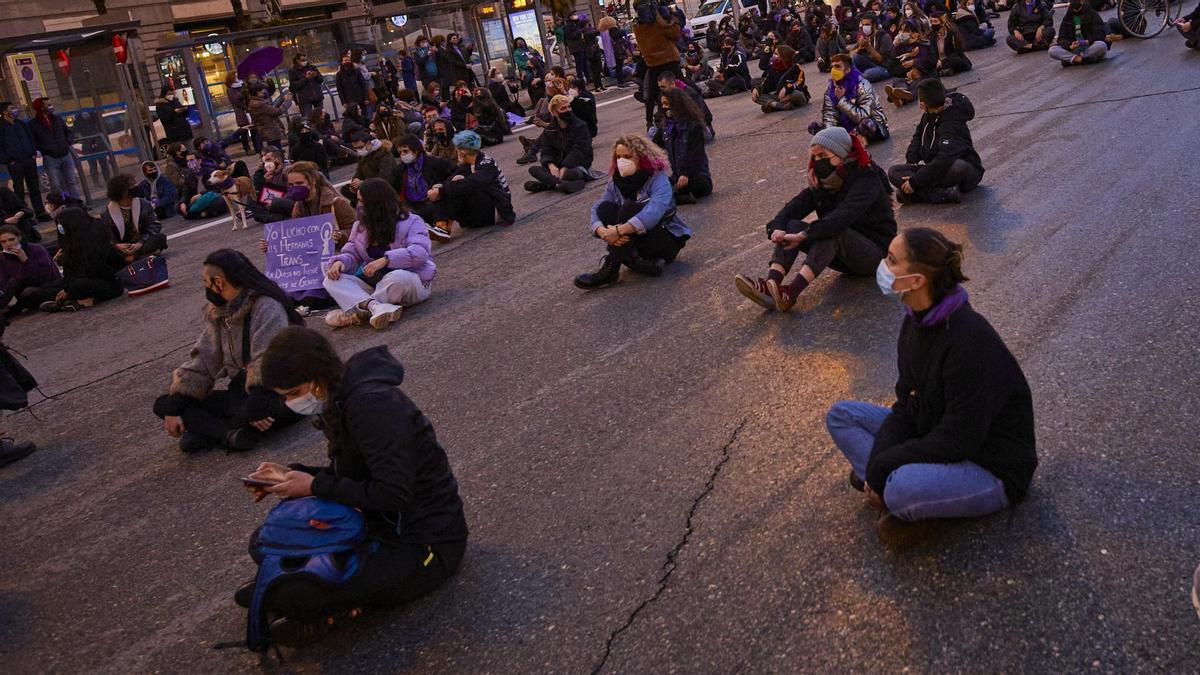 Una imagen de la maRcha del 8M en Madrid.