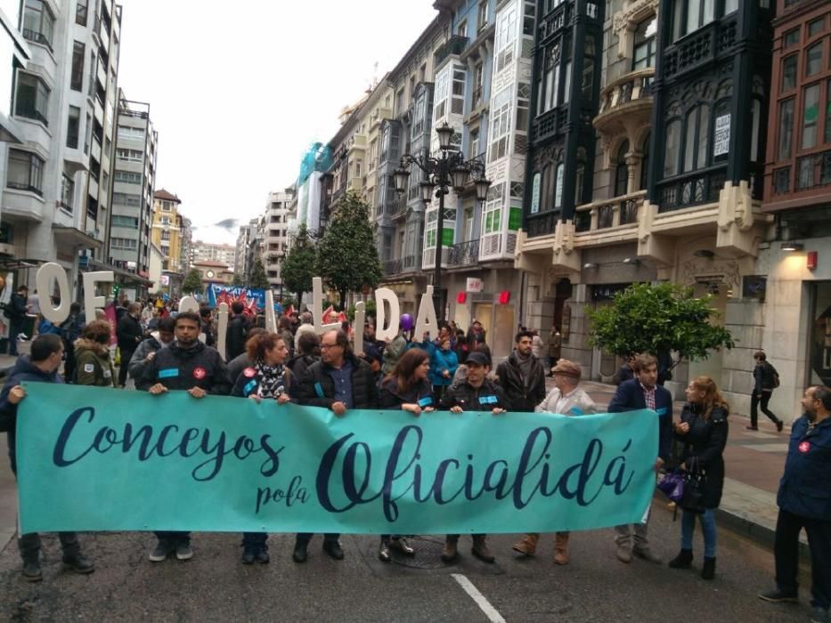 Manifestación por la oficialidad del Asturianu