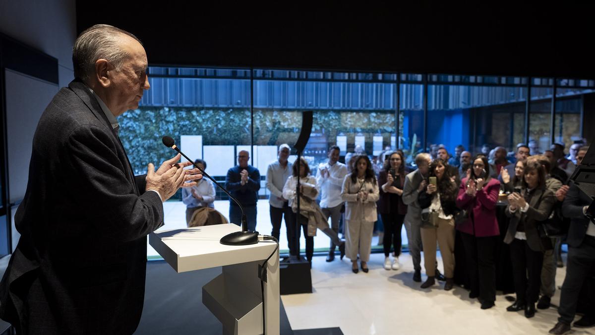 El presidente de Pamesa Grupo, Fernando Roig, en la inauguración.
