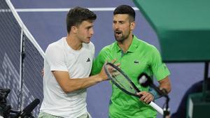 Luca Nardi, verdugo de Novak Djokovic en el Masters 1000 de Indian Wells