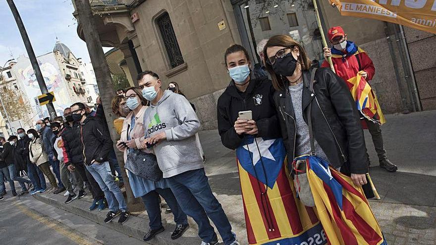 La presència d&#039;aficionats amb estelades va ser una constant