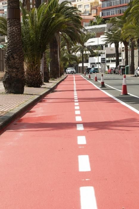 01.04.19.Las Palmas de Gran Canaria. Obras para la construcción del carril bici en el Paseo de Chil. Foto Quique Curbelo  | 01/04/2019 | Fotógrafo: Quique Curbelo