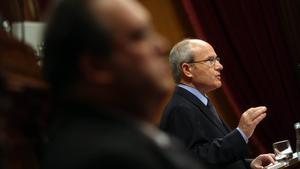 José Montilla, durant la seva intervenció al Parlament, aquest matí.