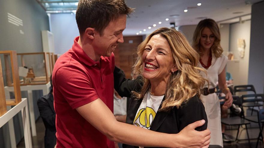 Errejón abre la campaña gallega con Yolanda Díaz y Lois como principal candidato para ser el portavoz de Sumar