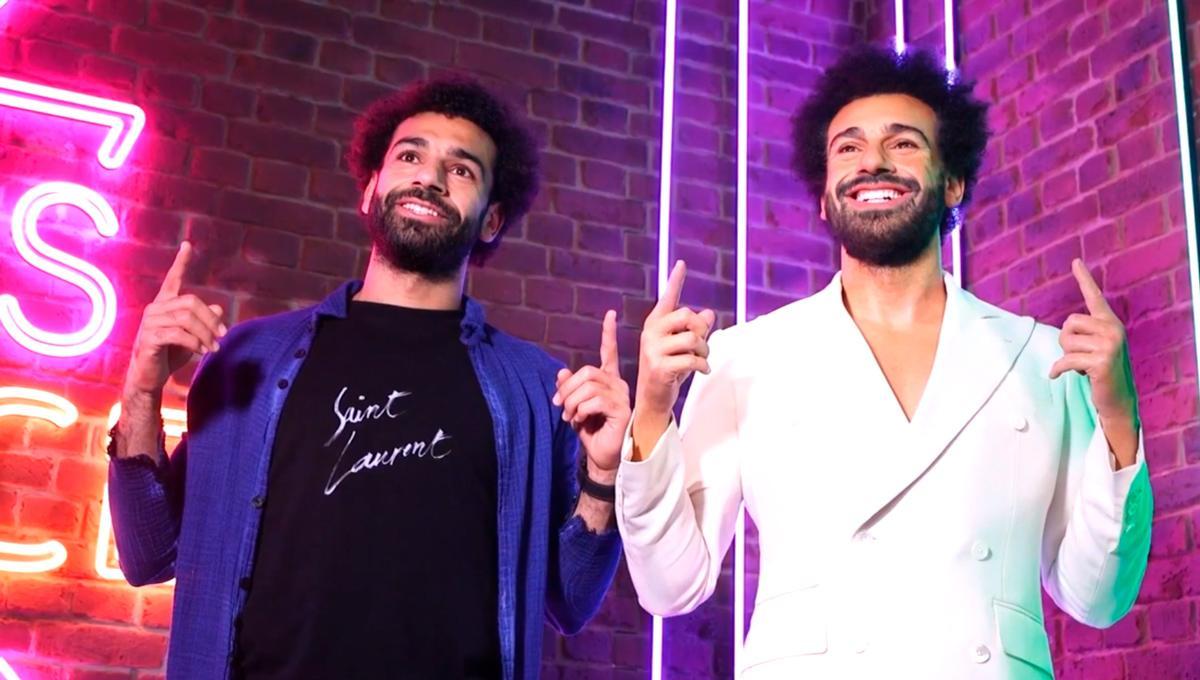 ¡Son iguales! Salah encuentra a Salah, su doble del museo de cera