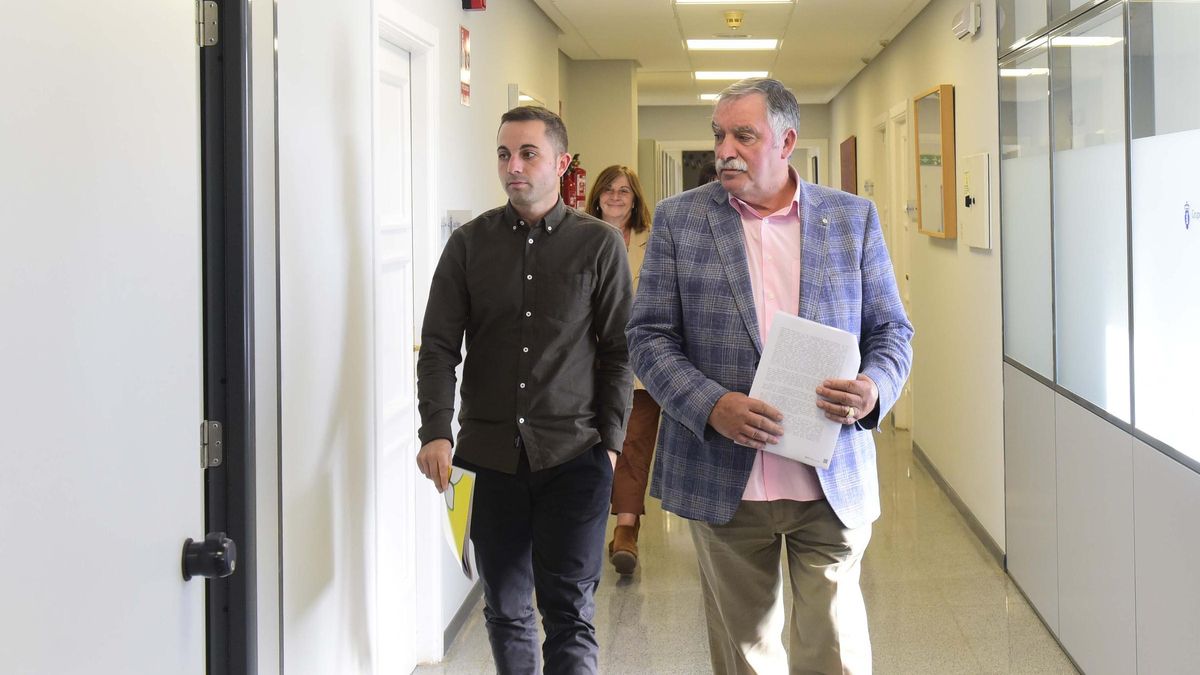 El alcalde de Oleiros, Ángel García Seoane, antes de la rueda de prensa por la sentencia que lo absuelve por el derribo de Casa Carnicero