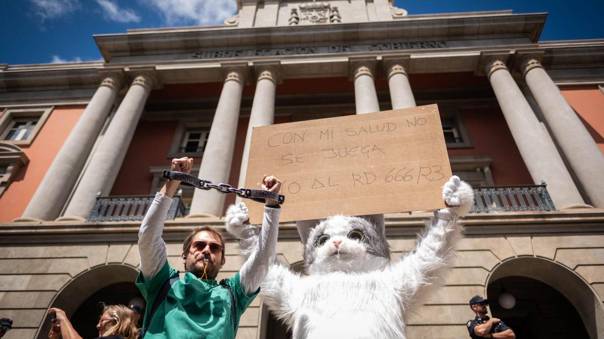 Protesta de veterinarios en Tenerife